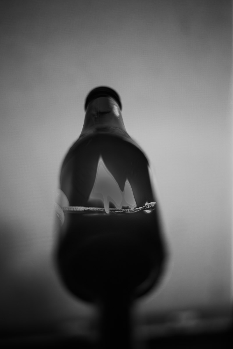 Moody black and white photo Burning match Photo Oleg Sotnik